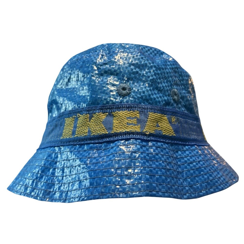 IKEA FRAKTA Blue Bucket Hat Logo Streetwear Hypebeast Y2K Festival Cap Bold - Picture 1 of 6
